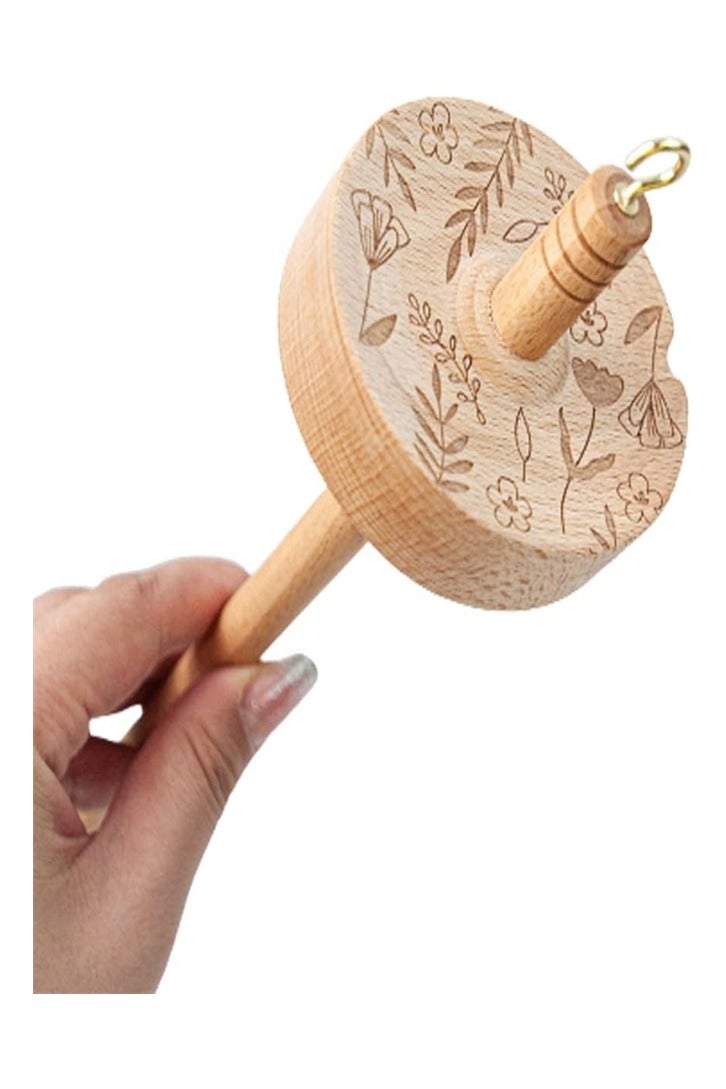 Generic Drop Spindle Yarn Drop Spindle Top Whorl Spin Wooden Spindle Kit Hand Spinning Wool Starter Spinner Plant Fibre Spinning for Beginners  - Image 1