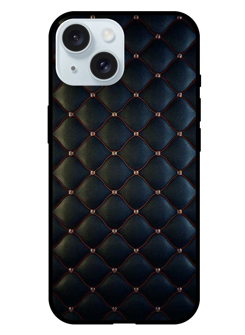 Theodor Protective Case Anti Scratch Shock Proof Bumper Cover For iPhone 15 Stappers On Black Cloth Pattern - Image 1