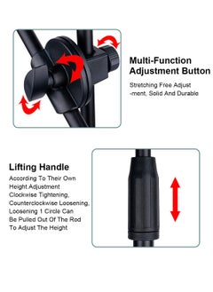 ET-LIFE Double Clips Microphone Tripod Floor Stand for Performances, Karaoke, Dancing, and Mobile Live Streaming, 103B Black  - Image 5