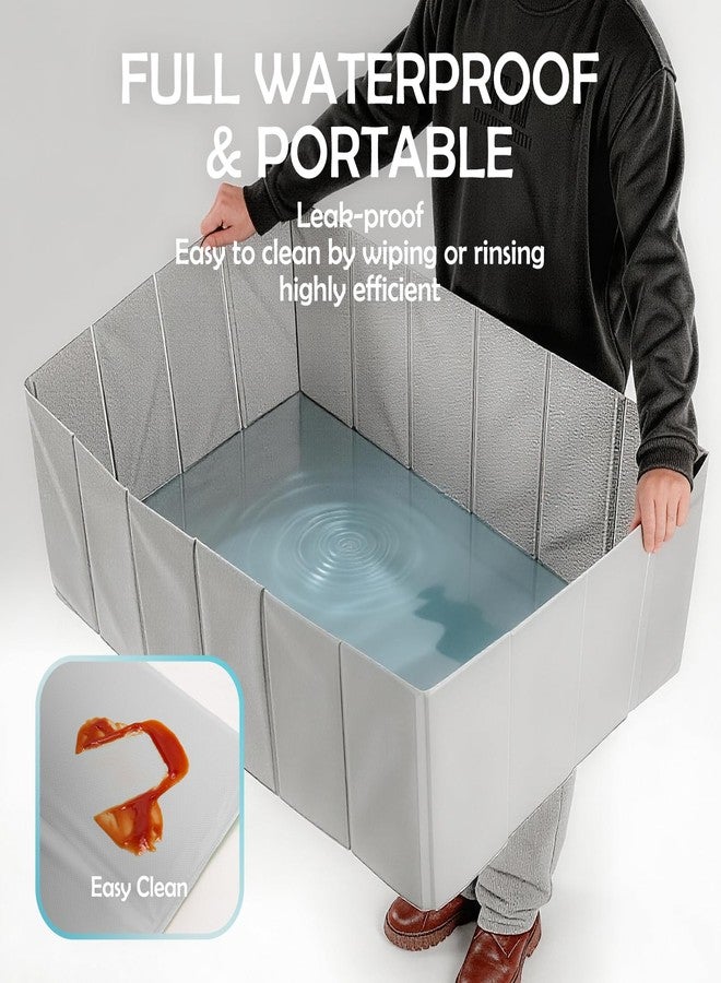 MEEXPAWS Small Animal Playpen, Foldable Hamster Guinea Pig Playpen for Indoors or Travel Large, 40" x 28" x 13", Waterproof, No Assembly Portable Guinea Pig Enclosure, Plastic Rat Ferret Play Pen - Image 4