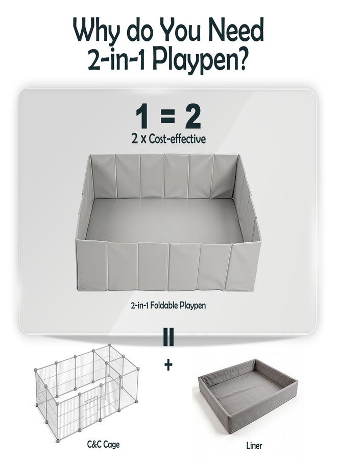 MEEXPAWS Small Animal Playpen, Foldable Hamster Guinea Pig Playpen for Indoors or Travel Large, 40" x 28" x 13", Waterproof, No Assembly Portable Guinea Pig Enclosure, Plastic Rat Ferret Play Pen - Image 2