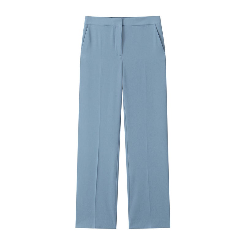 European and American Clothing Pleated Corset Top + High Waist Flared Pants Black pants - Image 5
