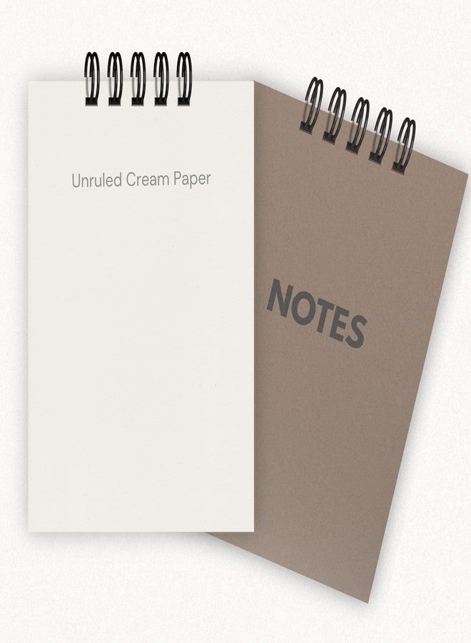 EKDALI Pocket Size Spiral Notebook Set of 2 | Size - 4.13” x 2.91” | Notes & Lists Mini Notepads | 85 GSM Cream Paper | Top Wire Bound Small Notebooks for Notes Daily Use To-Do and Ideas (Warm Taupe & Sand Beige) - Image 5