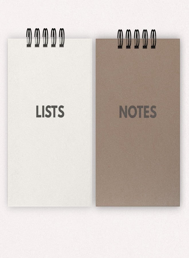 EKDALI Pocket Size Spiral Notebook Set of 2 | Size - 4.13” x 2.91” | Notes & Lists Mini Notepads | 85 GSM Cream Paper | Top Wire Bound Small Notebooks for Notes Daily Use To-Do and Ideas (Warm Taupe & Sand Beige) - Image 1