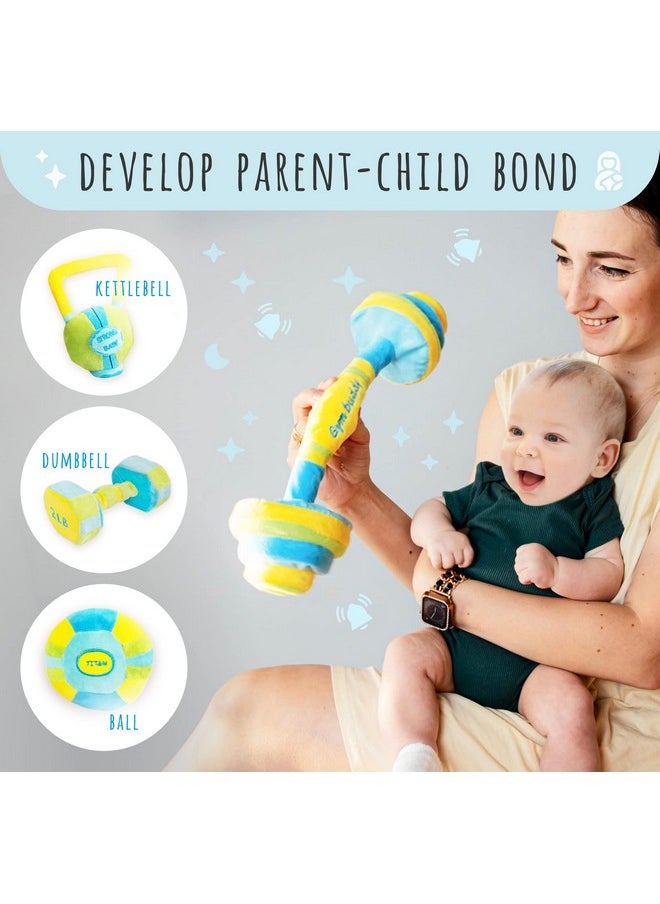 Skywin Baby Workout Toys Fit Training - Baby Shower Set Of 4 Soft, Durable And Safe Plush Baby Rattle Toys For Ages 0+  - Image 3