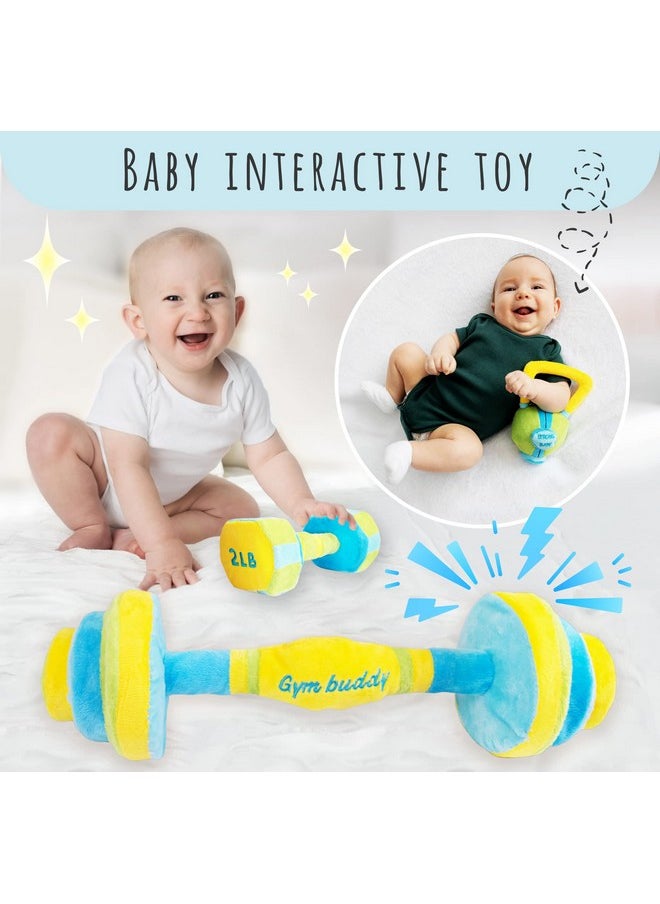 Skywin Baby Workout Toys Fit Training - Baby Shower Set Of 4 Soft, Durable And Safe Plush Baby Rattle Toys For Ages 0+  - Image 2