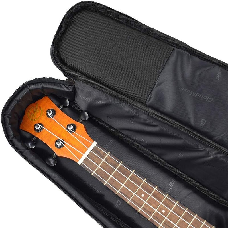 CLOUDMUSIC Ukulele Case Gig Bag Padded Backpack For Tenor 26" Inch(Tenor, Hawaii Hibiscus and Palm In Light Blue) - Image 5