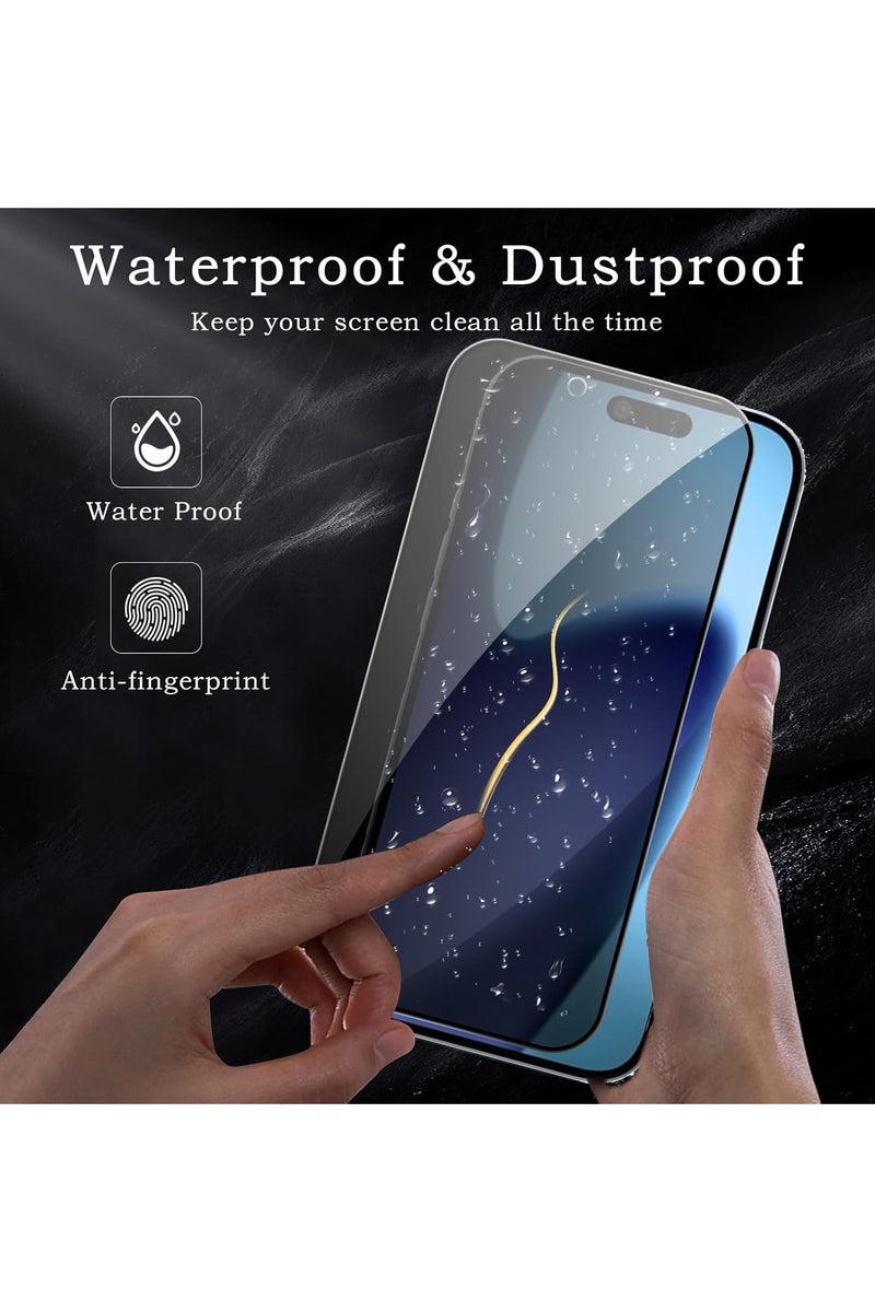 [2+2 Pack] Privacy Screen Protector for iPhone 17 Air with Camera Lens Protector, Anti-Spy Tempered Glass Film 9H Hardness Bubble Free Anti-Glare,2-Pack Each - view 5