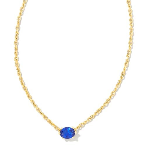 Kendra Scott قلادة كيندرا سكوت كايلين مطلية بالذهب عيار 14 في كريستال أزرق، مجوهرات عصرية للنساء - Image 1