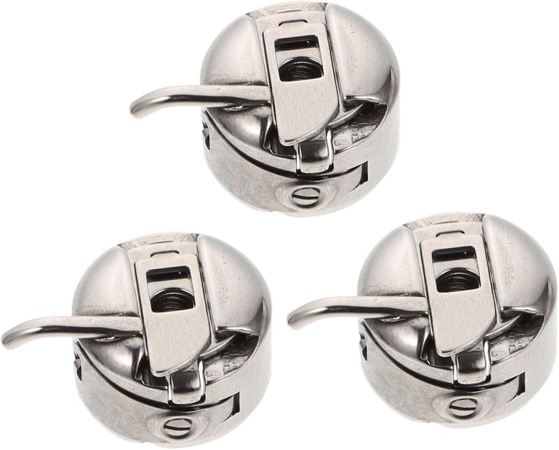Silver 6pcs Bobbin Holder Case For Sewing Machine Industrial Bobbin Cases 3.2X2.2cm - Image 1