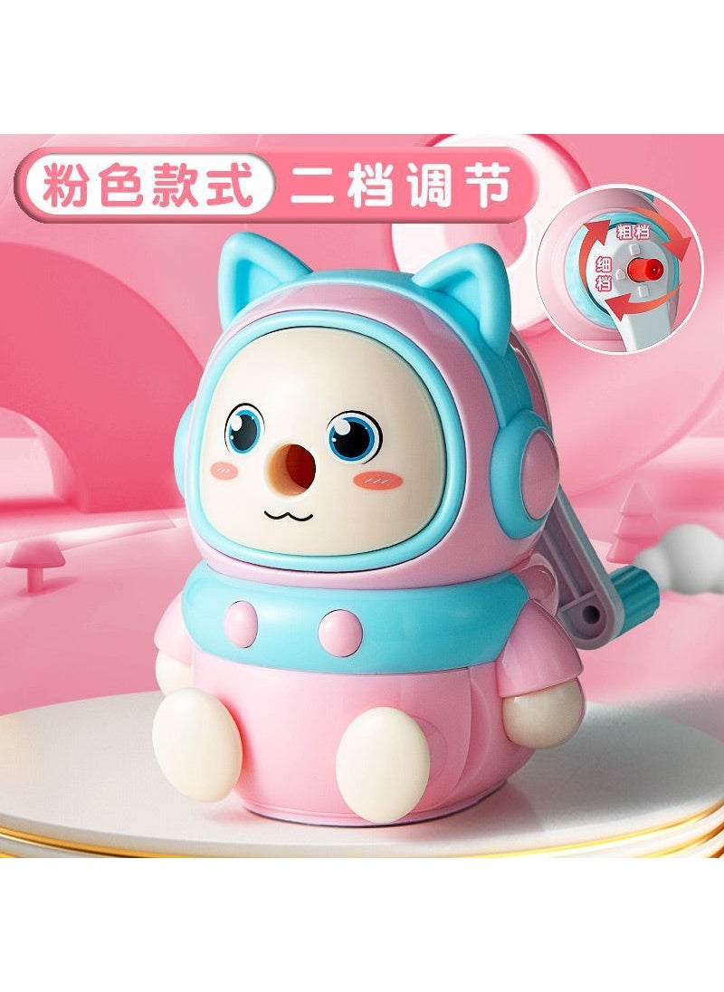 Generic - Dingbang Three-generation Commemorative Five-gear Adjustable Thick Pencil Sharpener Primary School Student Cartoon High-value Hand Pencil SharpenerThree generations of commemorative [pink] nib two adjustable Three generations of commemorative [pink] nib two adjustable - Image 1