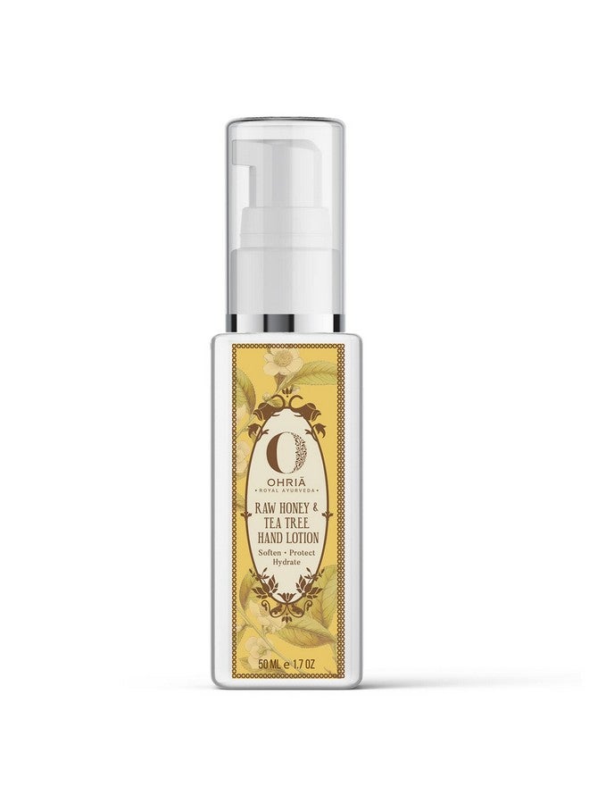 OHRIA Ayurveda Raw Honey & Tea Tree Hand Lotion Soften Protect & Hydrates 50Ml - Image 1