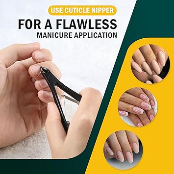 FVION 4mm Jaw Professional Cuticle Nippers SalonQuality Trimmers for Precision Nail Care Premium Stainless Steel Clipper Remover Tool Black - Image 2