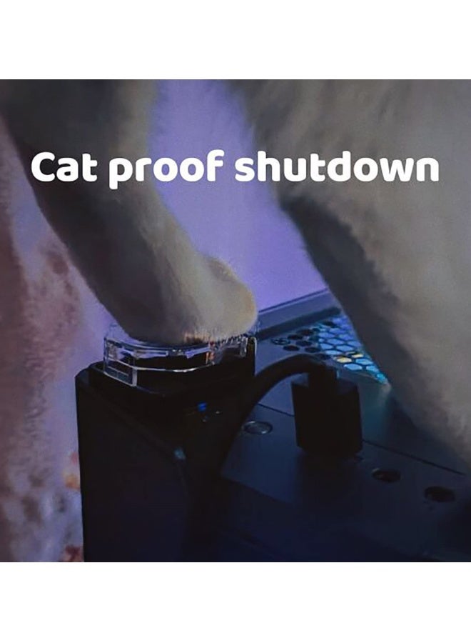 غطاء واقي لزر الطاقة الأمان ضد الغبار، يناسب زر الطاقة بقطر 22 ملم، مثالي لأجهزة الكمبيوتر، أجهزة الكمبيوتر المكتبية، 4 قطع - Image 3