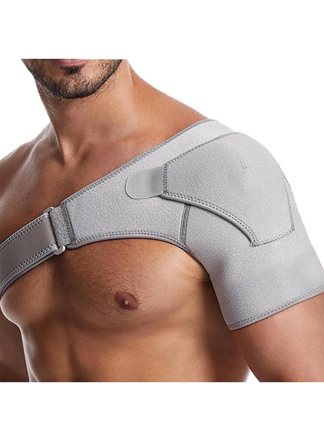 Arabest Shoulder Brace for Men & Women - Adjustable Compression Support for Rotator Cuff & Arthritis Pain Relief, Shoulder Injury Stabilizer, Universal Fit Left/Right (Gray L) - Image 1