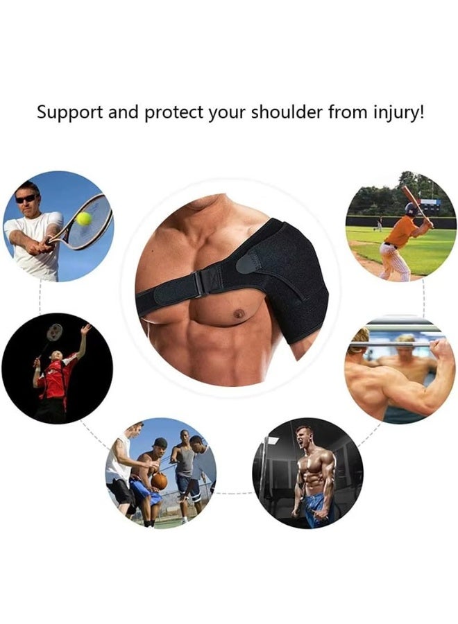 Arabest Shoulder Brace for Men & Women - Adjustable Compression Support for Rotator Cuff & Arthritis Pain Relief, Shoulder Injury Stabilizer, Universal Fit Left/Right (Gray L) - Image 3