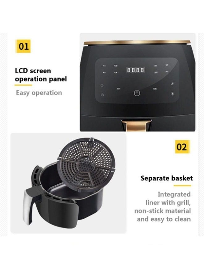 SILVER CREST 6L Digital Multifunctional Air Fryer, 2400W Power - Healthy Cooking Appliance with Touchscreen - Image 5