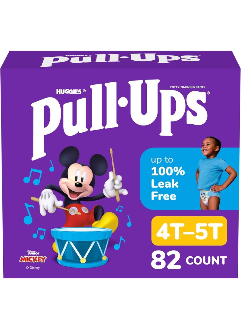 Pull-Ups Boys' Potty Training Pants, Size 4T-5T Training Underwear (38-50 lbs), 82 Count - Image 1