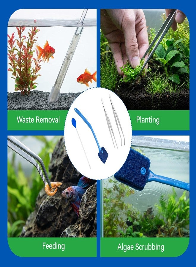 Cotkkstt 6 Pcs Aquarium Gravel Cleaner Set, Fish Tank Accessories, Fish Tank Cleaning Kit,and Aquarium Tools, Gravel Vacuum Cleaner for Aquarium Siphon Pipes - Image 5