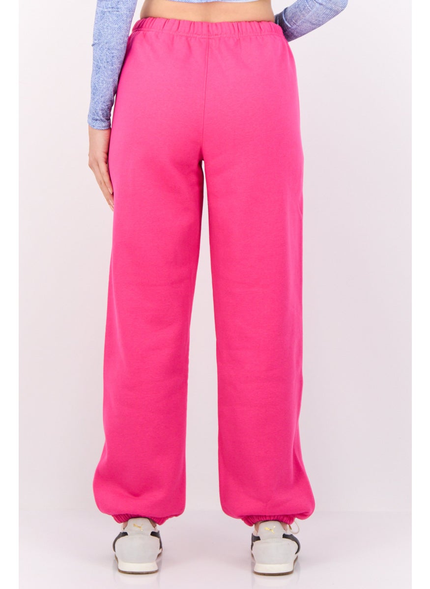 ESPRIT - Women Regular Fit Brand Logo Jogger Pants, Dark Pink - Image 1