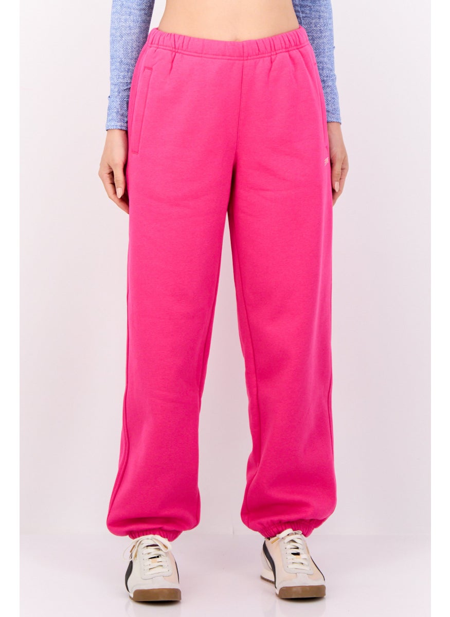 ESPRIT - Women Regular Fit Brand Logo Jogger Pants, Dark Pink - Image 1