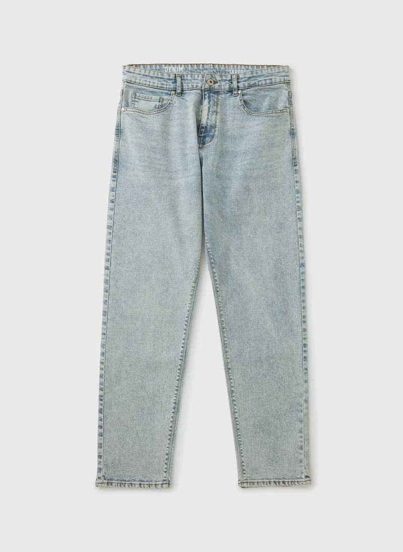 Matalan  Blue Grey Tapered Fit Jeans for Men | Best Price UAE