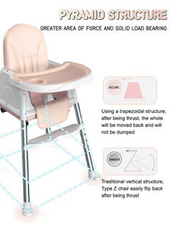 OCCUWZZ Luxury 2-in-1 Adjustable Baby High Chair with Detachable Tray & Wheels – Portable, Foldable Dining Seat for Home, Travel & Restaurants – Safety Harness, Machine-Washable Cover, Lightweight Design for Toddlers (0-3 Years) - pzsku/Z323567C569DD8BD6F8F2Z/45/_/1725335797/7ca8f165-3dd8-4c97-a719-88cf29de8224