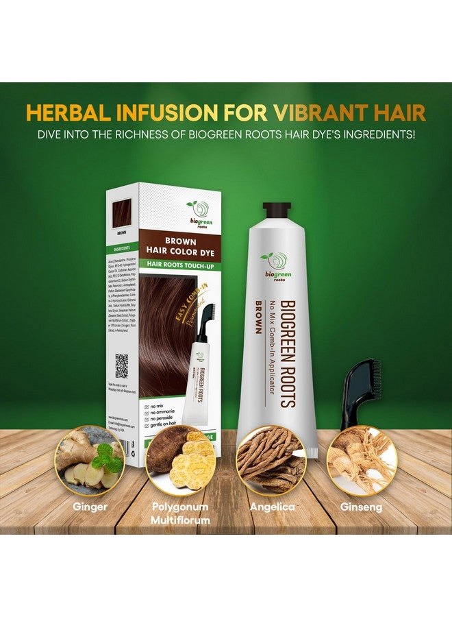 BIOGREEN ROOTS Biogreen Brown Hair Color Dye Gentle On Hair Perfect Gray Coverage For Men & Women Ammoniafree Formula Gentle And Nourishing Coloring Experience Hair Roots Touchup Salonquality 150Ml - Image 3