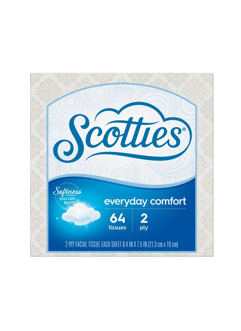 Scotties Everyday Comfort 2-Ply Facial Tissue 64 Sheets 