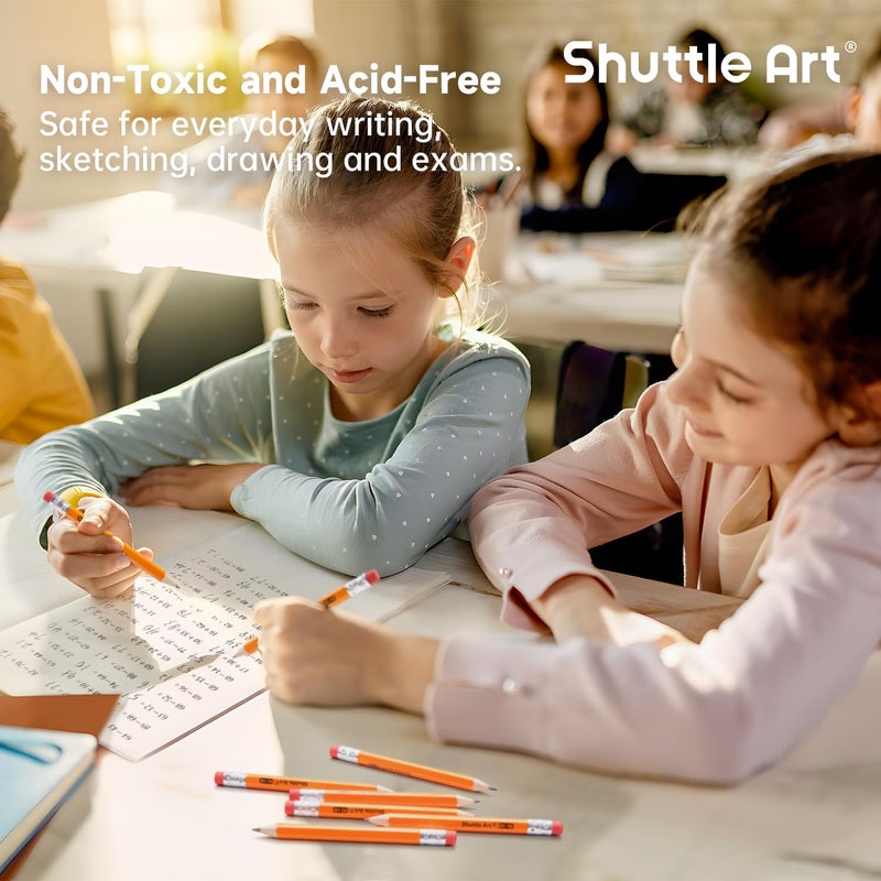 Shuttle Art 400 Pack Golf Pencils With Erasers, #2 HB Pencils Bulk, 3.5â€ Mini Pencil, Pre-Sharpened Small Pencil for Kids Teachers Classroom Games, Back to School Supplies - Image 5