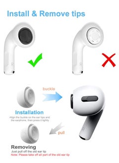 Ant 12-Pieces Replacement Ear Tips for AirPods Pro, White Silicone Memory Foam Ear Buds with Portable Storage Box (S/M/L, White)  - Image 4