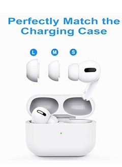 Ant 12-Pieces Replacement Ear Tips for AirPods Pro, White Silicone Memory Foam Ear Buds with Portable Storage Box (S/M/L, White)  - Image 3