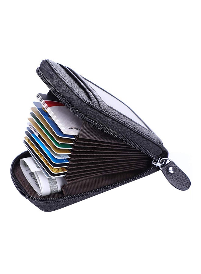 محفظة بتصميم نحيل مزودة بتقنية تحديد الهوية بموجات الراديو RFID مع حامل لبطاقات الائتمان أسود - Image 2