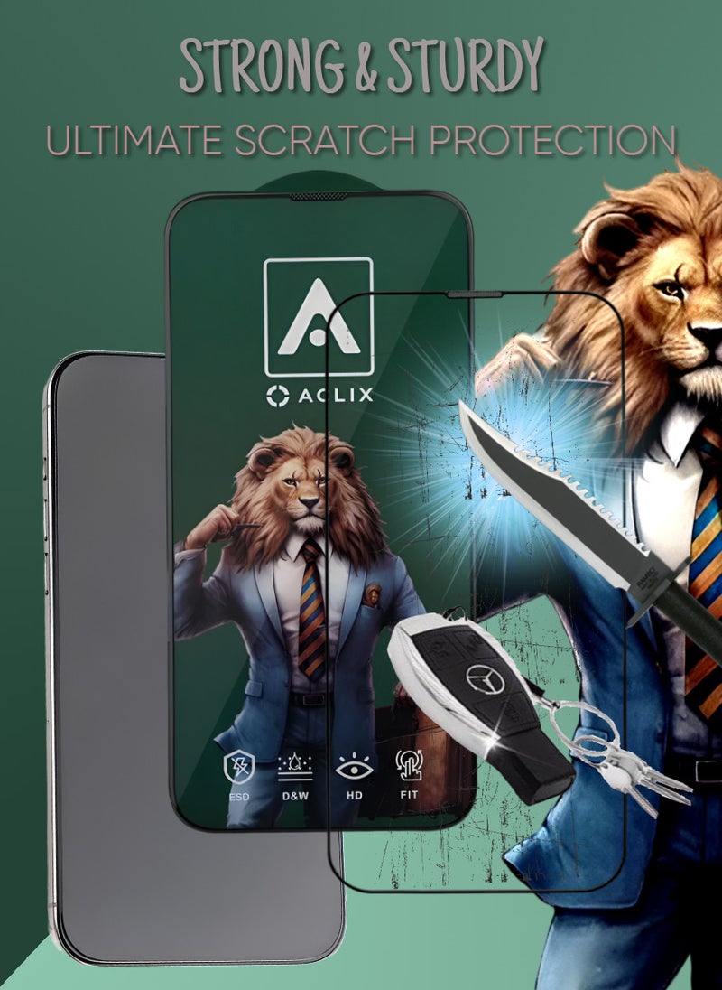 ACLIX 2 Pieces Antistatic ESD Dustproof Premium Quality High Definition Tempered Glass Screen Protector Designed For  iPhone 14 Pro Max - Image 3