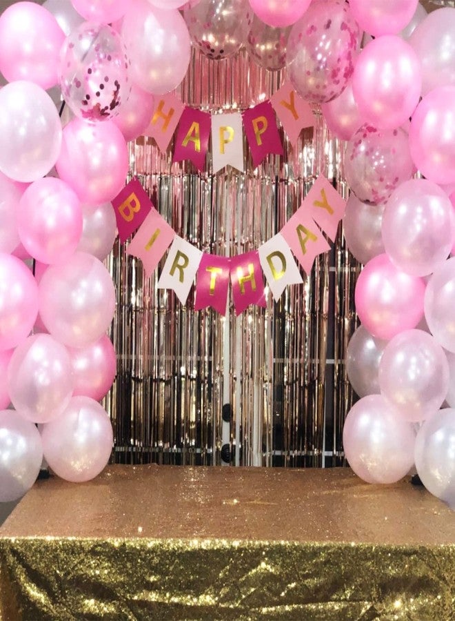 Togvu Balloons Pink and White, 60 Packs 12 Inch Light Pink White Balloons with Confetti Balloons for Birthday Party Decorations Girl Women, Wedding, Christening Baby Shower Party, Bridal Shower - Image 3