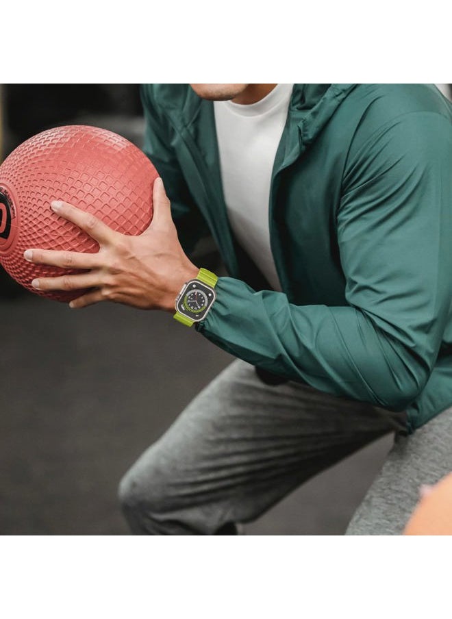 Recoppa - Compatible with Apple Watch Band 49mm 45mm 44mm 42mm Band for Men Women, Soft Silicone Replacement Bands for iWatch Ultra 2 Series 9/8/7/6/5/4/SE, Bright Green 42mm/44mm/45mm/49mm - Image 1