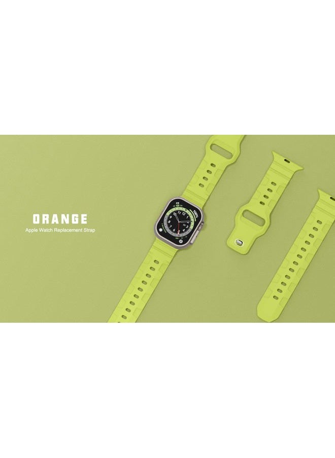 Recoppa - Compatible with Apple Watch Band 49mm 45mm 44mm 42mm Band for Men Women, Soft Silicone Replacement Bands for iWatch Ultra 2 Series 9/8/7/6/5/4/SE, Bright Green 42mm/44mm/45mm/49mm - Image 1