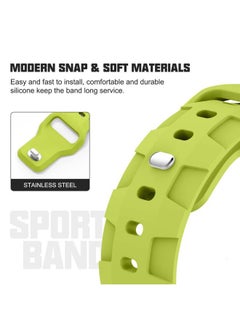 Recoppa Compatible with Apple Watch Band 49mm 45mm 44mm 42mm Band for Men Women, Soft Silicone Replacement Bands for iWatch Ultra 2 Series 9/8/7/6/5/4/SE, Bright Green 42mm/44mm/45mm/49mm  - Image 3