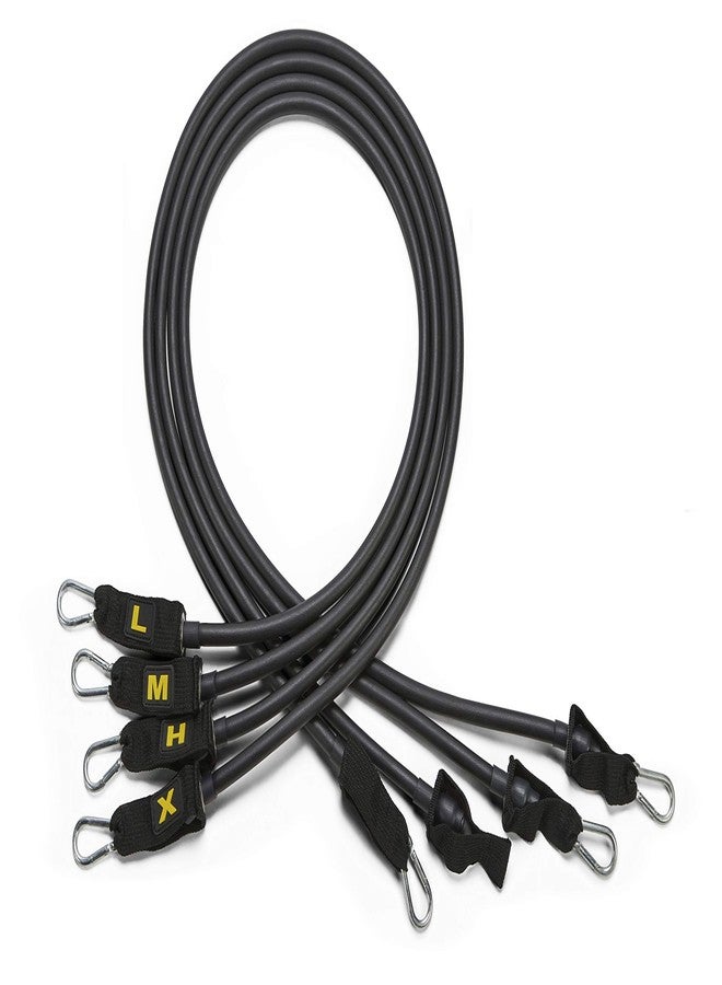 ZIVA Performance Power Resistance Band Set - Multiple TPR Exercise Bands (10, 15, 20, 33 lb) for Resistance Training with Ankle Straps, Door Anchor System - Portable Home Gym Accessories - Image 2