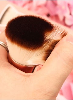 DUcare Foundation Brush for Liquid Makeup Flat Top Kabuki Synthetic Professional Makeup Brushes Liquid Blending Mineral Powder Buffing Stippling Makeup Tools Pink  - Image 2