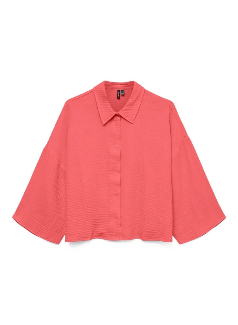 Vmnatali Crop Shirt Wvn Noos