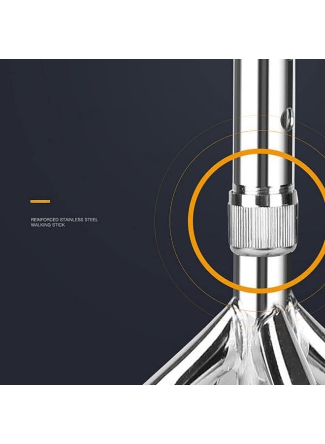 Stainless Steel Imported four-sided walking stick - a medical four-sided crutch made of strong stainless steel - Image 3