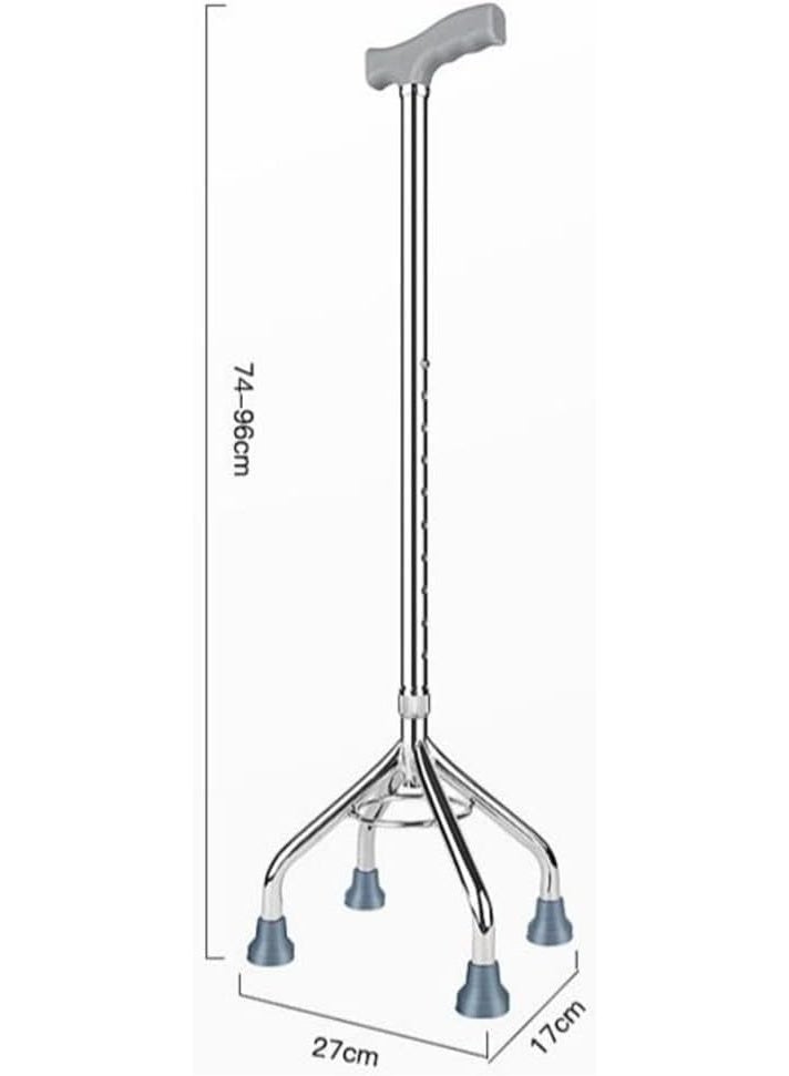 Stainless Steel Imported four-sided walking stick - a medical four-sided crutch made of strong stainless steel - Image 2