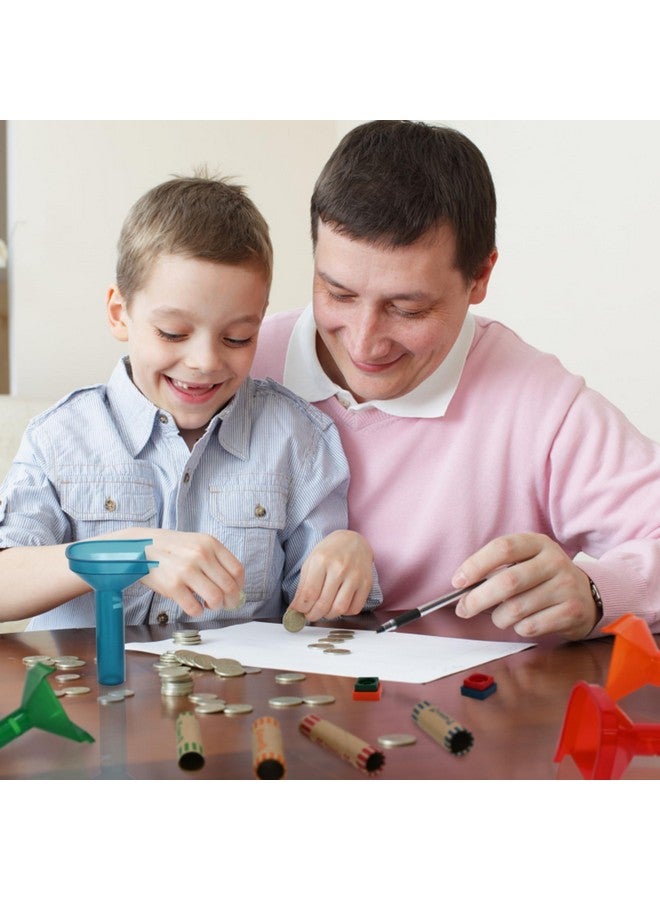 إيسينشيال 144 قطعة من لفات تغليف العملات المعدنية المتنوعة مع أنابيب عداد العملات المشفرة بالألوان وأداة تجعيد أغلفة العملات المعدنية - Image 5