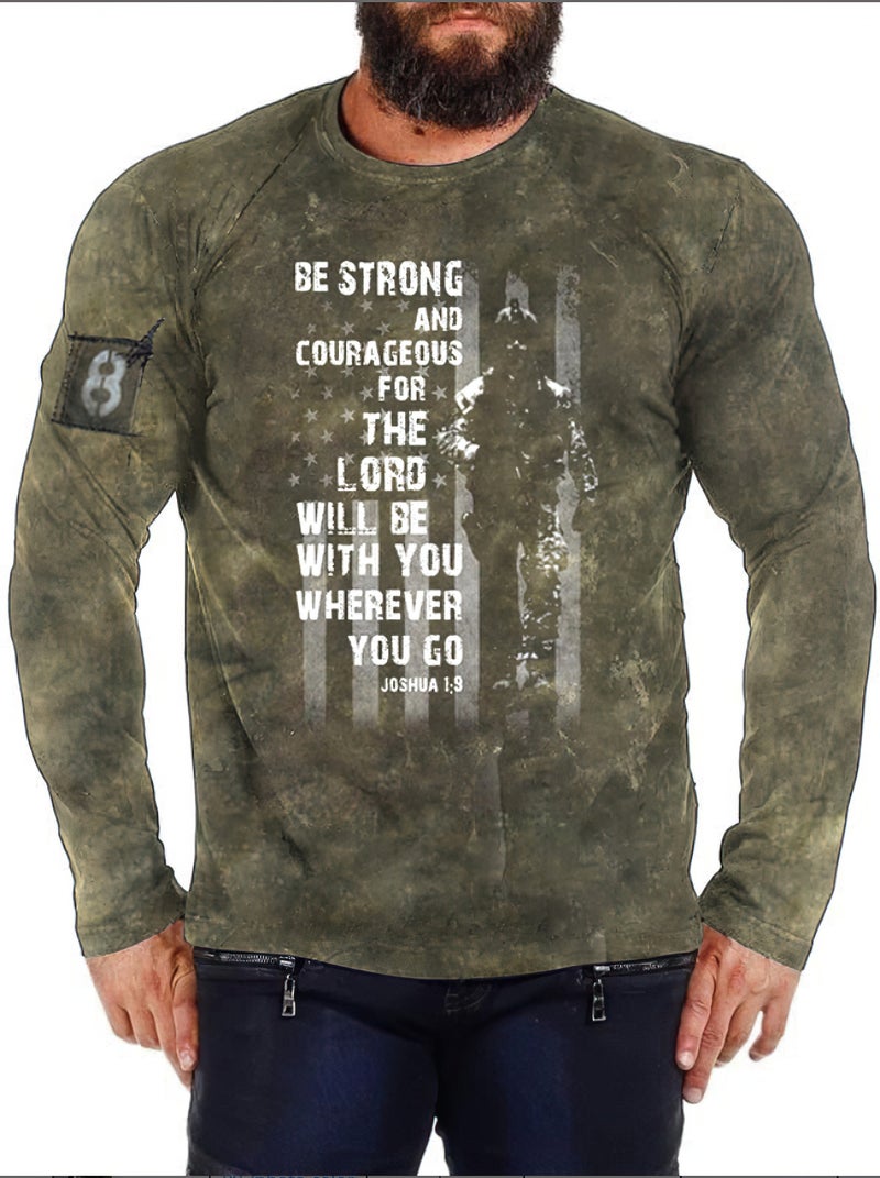 2022 summer cross-border T-shirt European and American hip hop series digital 3D printing men's street long-sleeved sports T-shirt top - Image 4