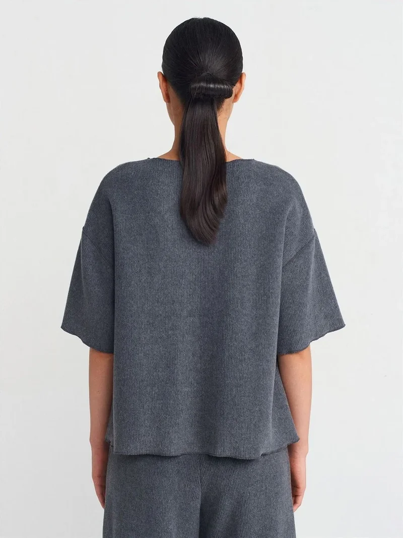 Dilvin Dilvin Women's Loose Fit Crew Neck T-Shirt
