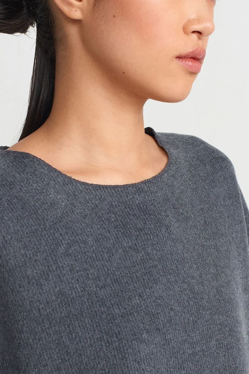 Dilvin Charcoal Grey DILVIN Women's Loose Fit Crew Neck T-Shirt for Women | Best Price UAE