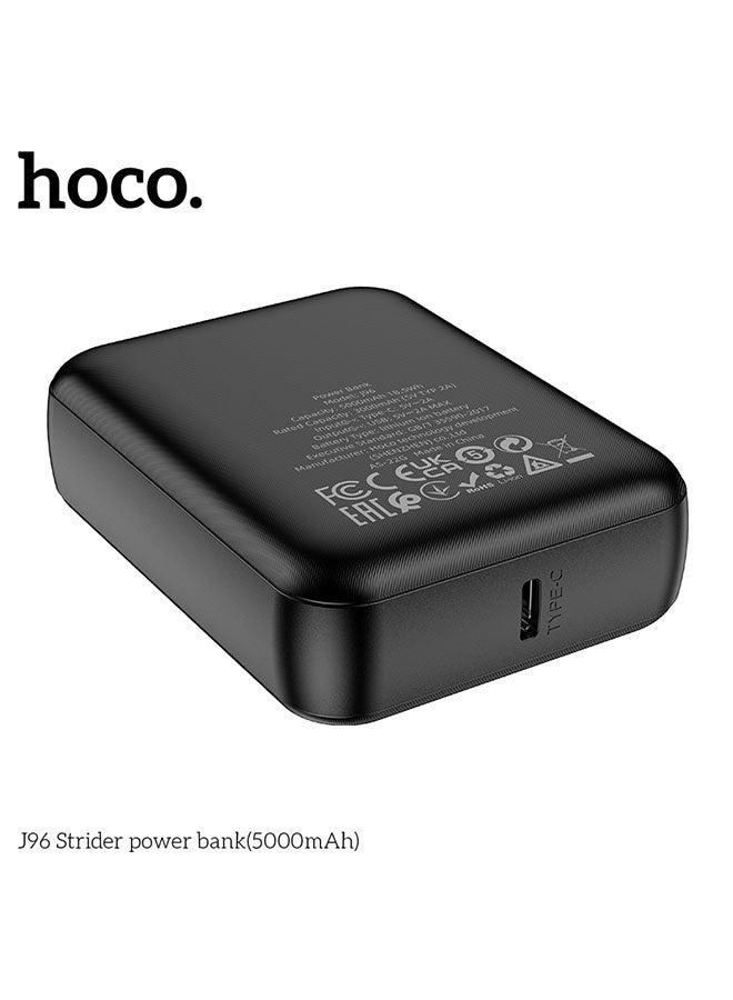 hoco. Power bank J96 Strider 5000mAh(Black)  - Image 4
