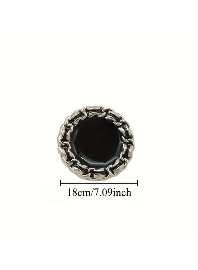 White Metal Buttons 18MM 5pcs Decorative Round Coat Closures for Cardigans Blazers Jackets - Image 3