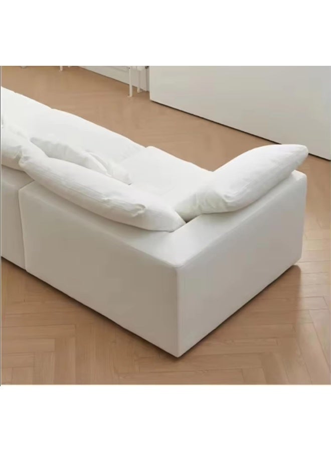 Zayn comforts Modern Living Room Sofa with Soft Dacron-Filled Seats and Versatile Seating Options (4Seater+Ottoman) - Image 5